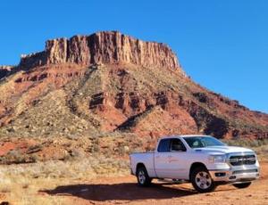 A Veolia truck is parked in Paradox Valley in Colorado