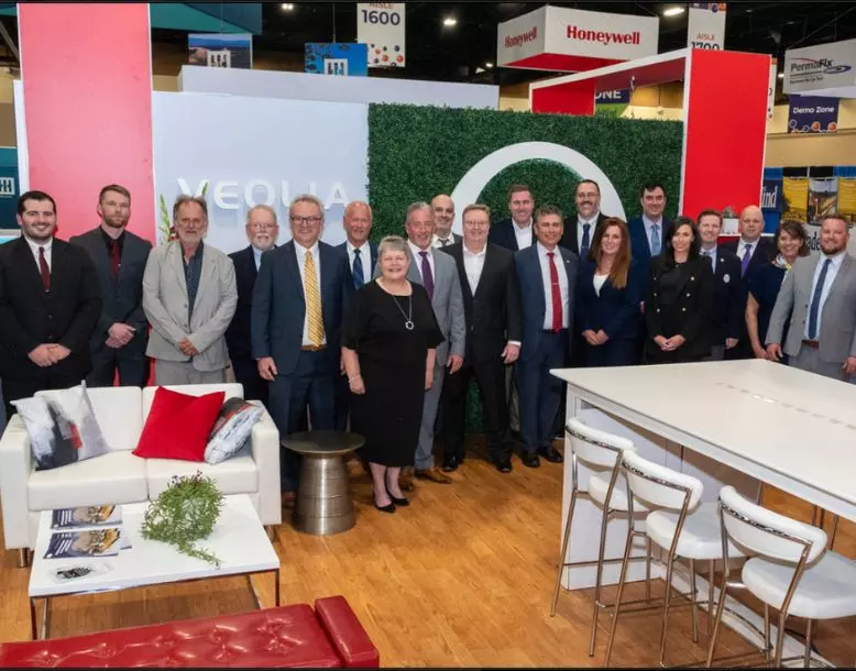 The Veolia team in their WMS booth